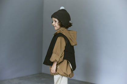 【2025AW】halb check × black雙面背心毛絨外套vest