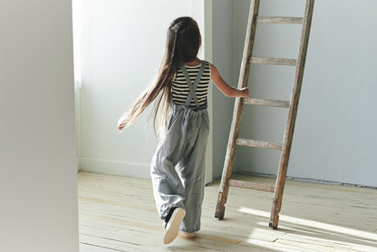 loisir salopette 1 sage淺牛仔色成長型背帶褲