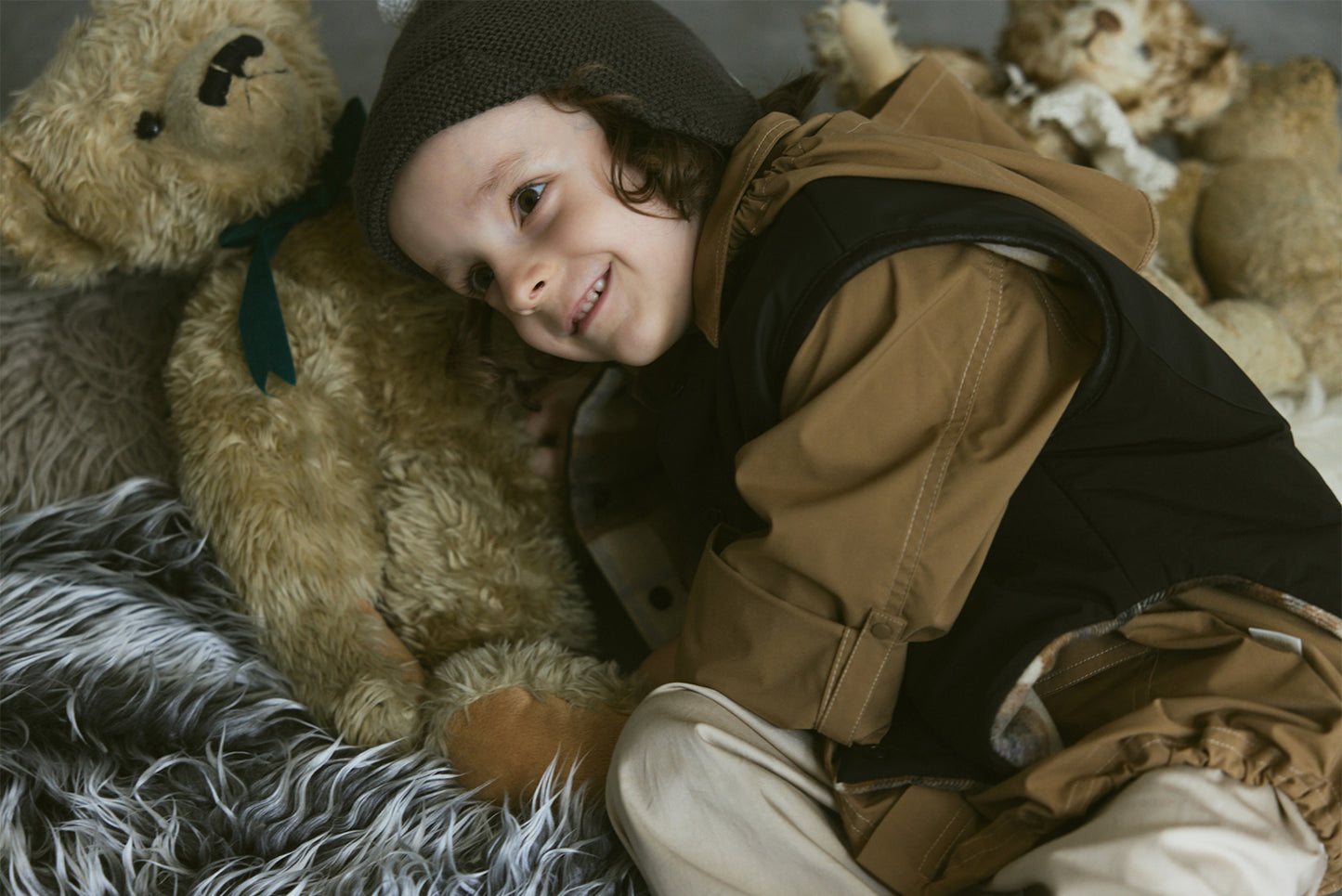 【2025AW】halb check × black雙面背心毛絨外套vest