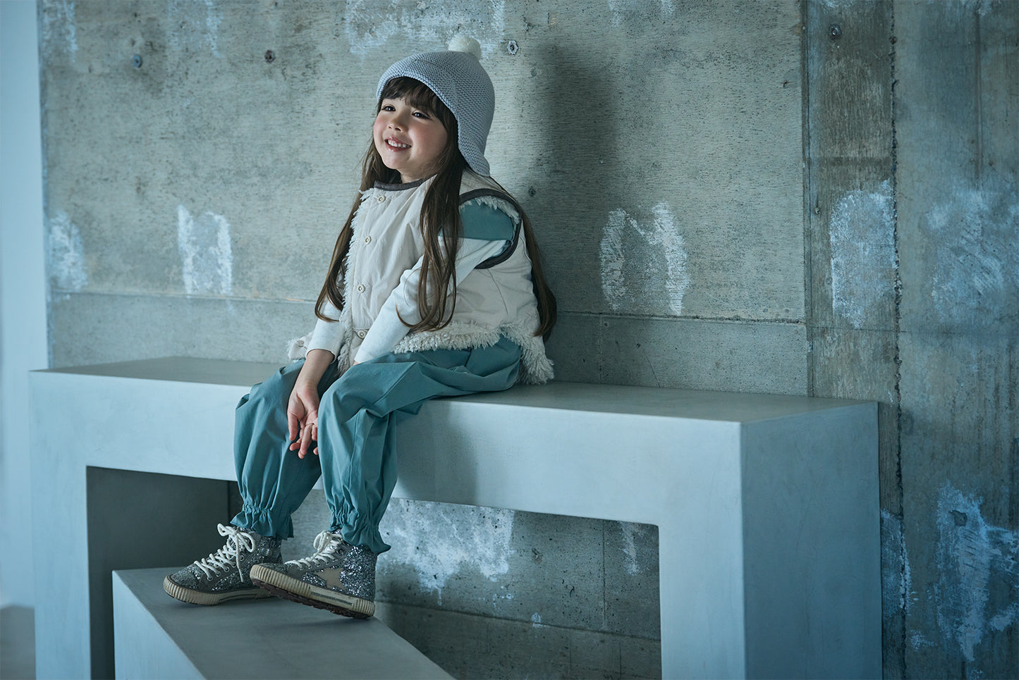 【2025AW】halb shaggy × ecru雙面背心毛絨外套vest