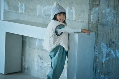 【2025AW】halb shaggy × ecru雙面背心毛絨外套vest