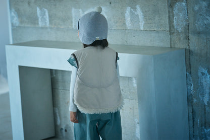 【2025AW】halb shaggy × ecru雙面背心毛絨外套vest