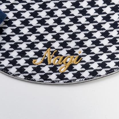 BIB/Dolce houndstooth千格鳥口水巾天鵝絨領結