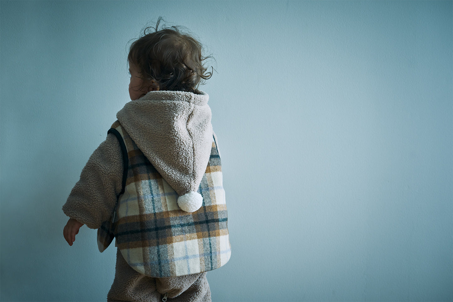 【2025AW】halb check × black雙面背心毛絨外套vest