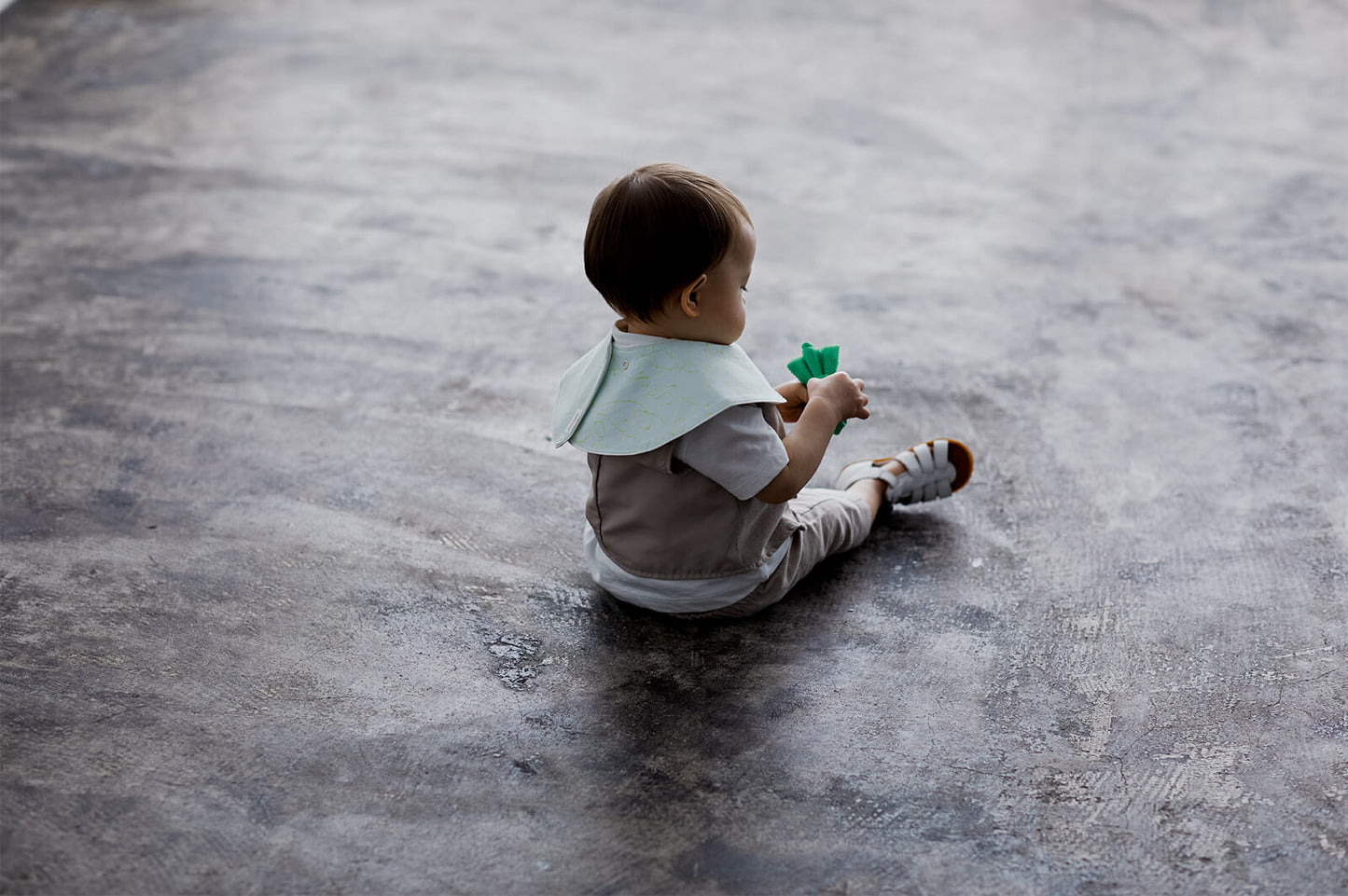 BIB/joujou 4 crinkle green嬰兒口水巾訂製