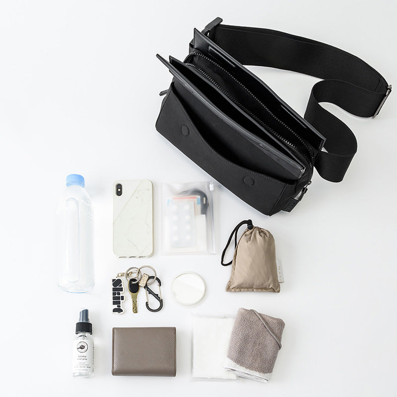 [Mato]MORPH BODY BAG BLACK中性黑色腰包可放水瓶