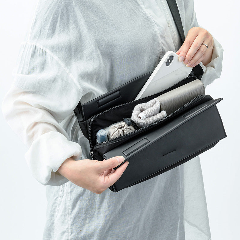 [Mato]MORPH BODY BAG BLACK中性黑色腰包可放水瓶