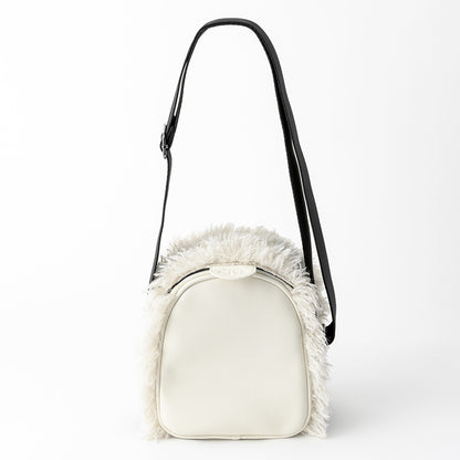 [Mato]HONEYCOMB BAG SHAGGY WHITE人造毛皮手提/單肩/斜背三種風格