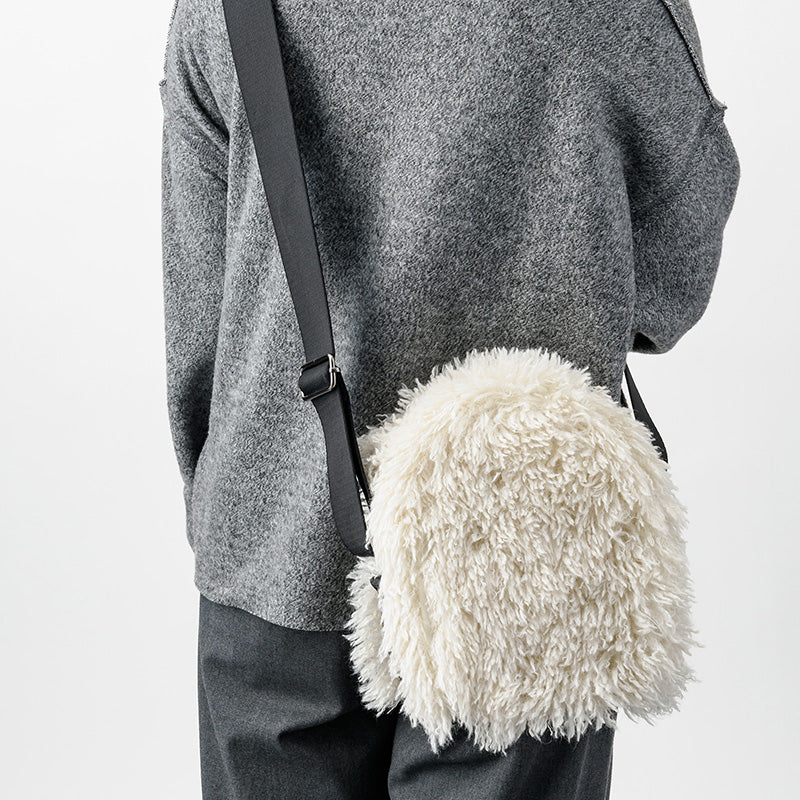 [Mato]HONEYCOMB BAG SHAGGY WHITE人造毛皮手提/單肩/斜背三種風格