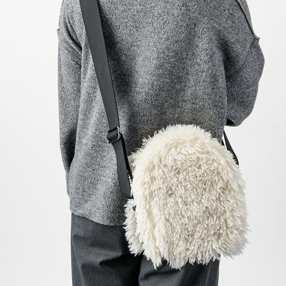 [Mato]HONEYCOMB BAG SHAGGY WHITE人造毛皮手提/單肩/斜背三種風格