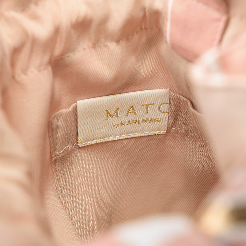 日本夏祭限定［Mato］KINCHAKU BAG SQUARES BENI抽繩開合束口袋/包粉色