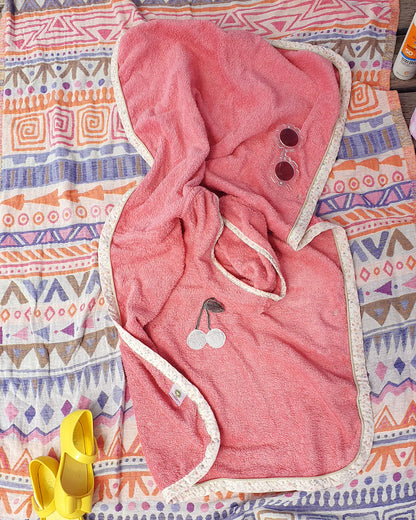 「🇨🇭Elly+lune」Piu Poncho Rosa-GOTS