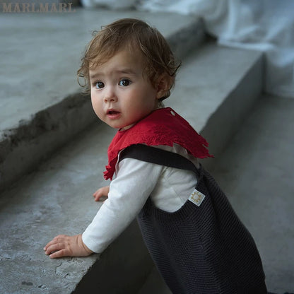 新年團圓系列限定/bib yuan 05 紅梔嬰兒口水巾