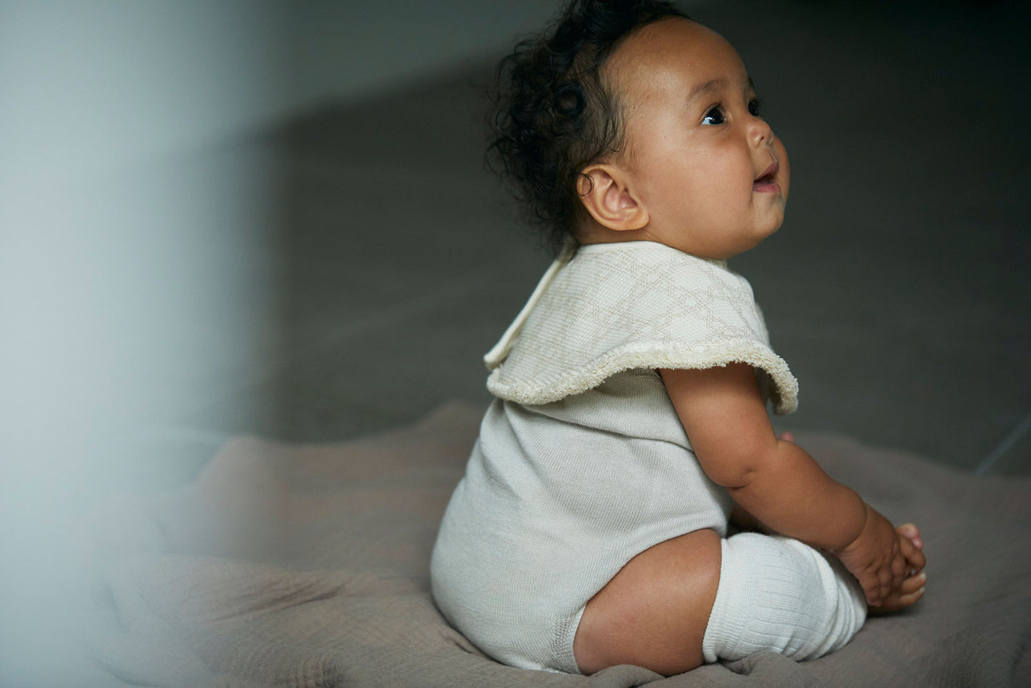 BIB/organic 3 fringe copper法國摩洛哥風格天然華夫格布料有機棉