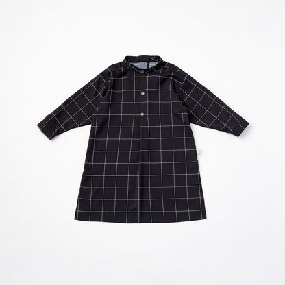 kardia 3 graph black防污圍裙式洋裝適合用餐繪畫手工