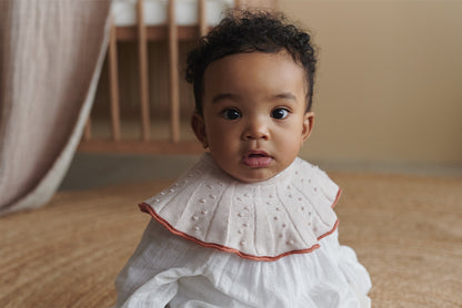 BIB/amu 2 uki beni有機棉針織口水巾日本製造