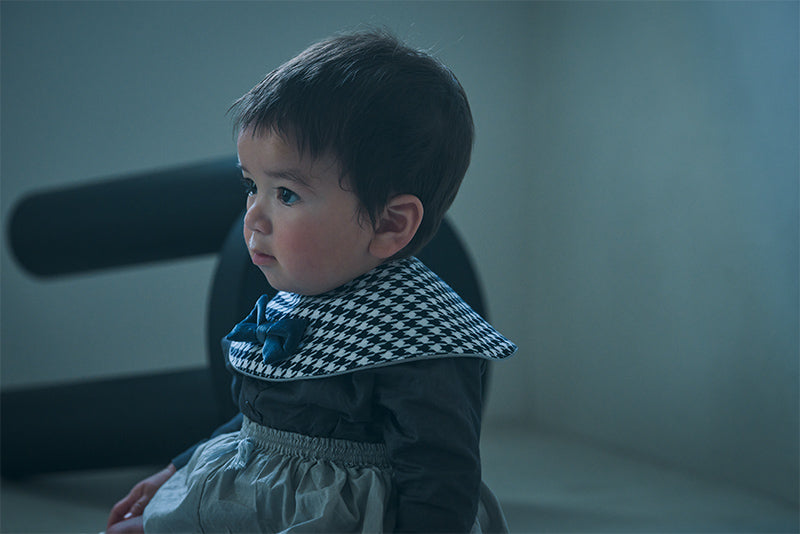 BIB/Dolce houndstooth千格鳥口水巾天鵝絨領結