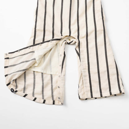 loisir salopette 3 stripe條紋成長型背帶褲