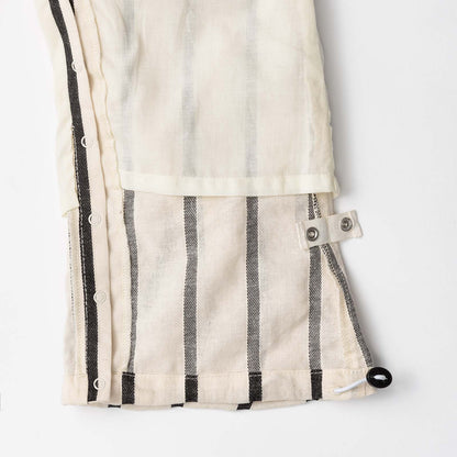 loisir salopette 3 stripe條紋成長型背帶褲