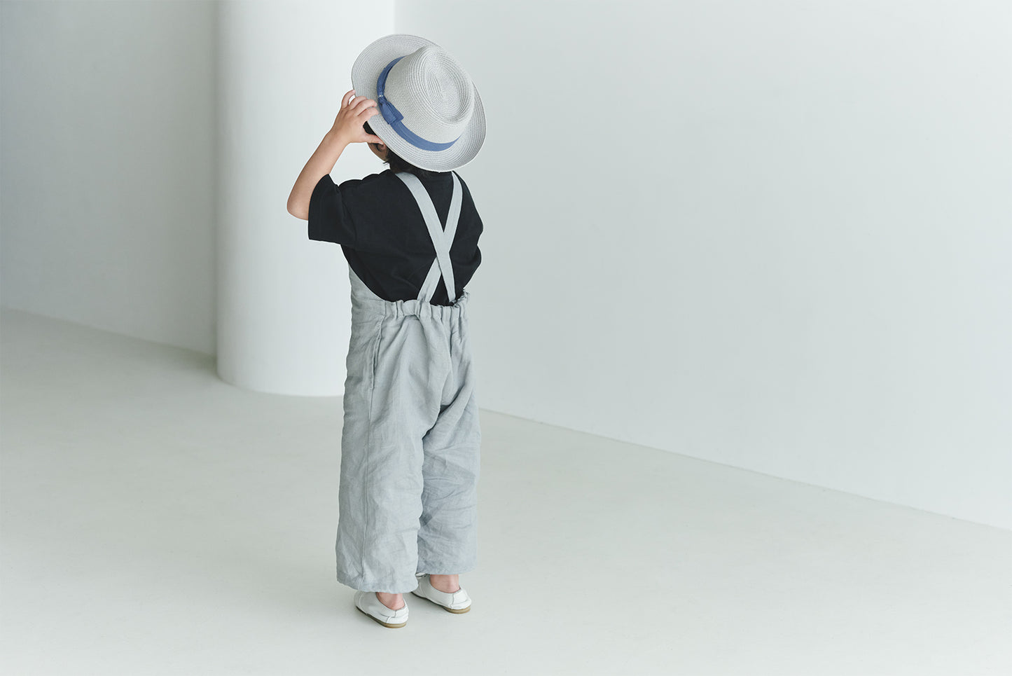 loisir salopette 1 sage淺牛仔色成長型背帶褲