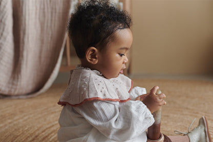 BIB/amu 2 uki beni有機棉針織口水巾日本製造