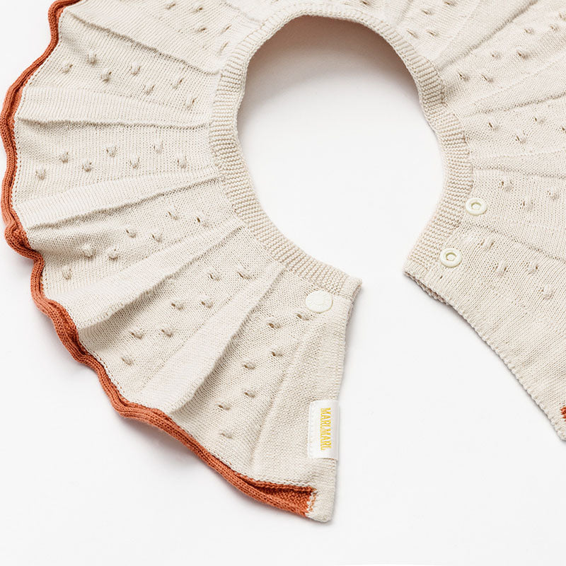 BIB/amu 2 uki beni有機棉針織口水巾日本製造