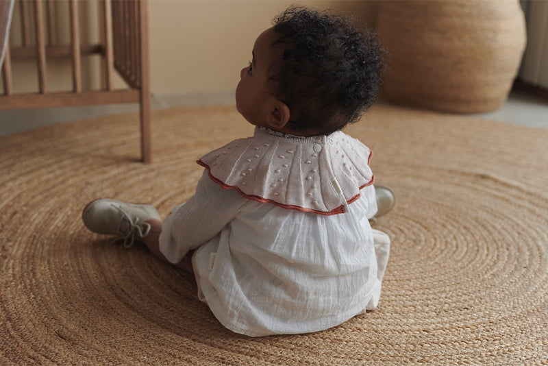 BIB/amu 2 uki beni有機棉針織口水巾日本製造