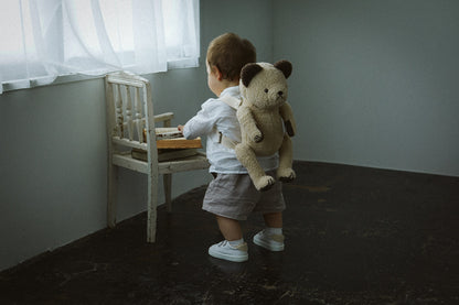 Multifunctional stuffed animalBFF+ 4 bear almond多功能毛絨熊背包娃娃