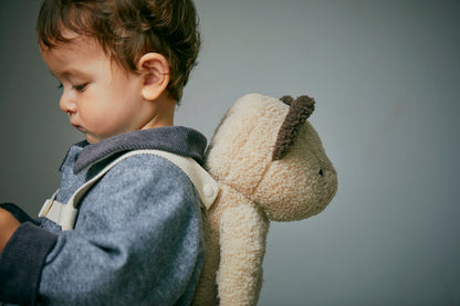 Multifunctional stuffed animalBFF+ 4 bear almond多功能毛絨熊背包娃娃