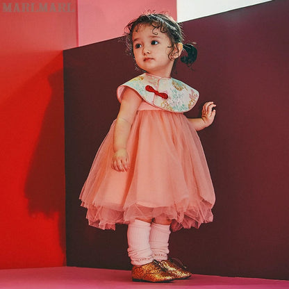 新年團圓系列限定/bib yuan 06 鎏金粉嬰兒口水巾