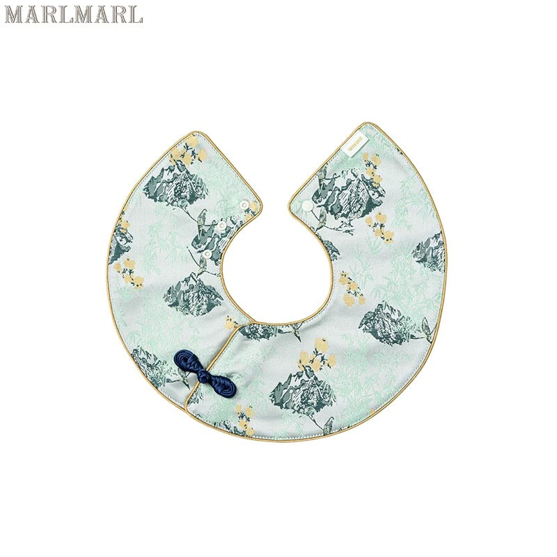 新年團圓系列限定/bib yuan 07 鎏金綠嬰兒口水巾