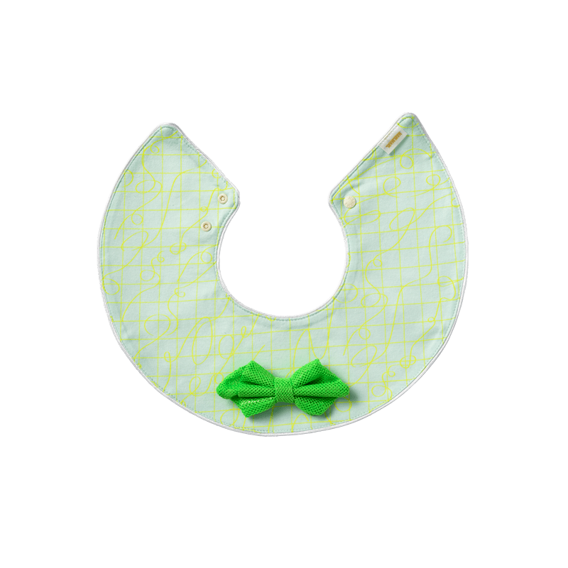BIB/joujou 4 crinkle green嬰兒口水巾訂製
