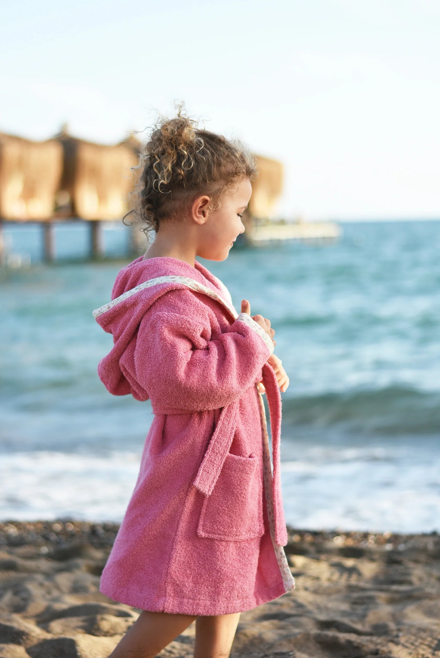 「🇨🇭Elly+lune」Mia Bathrobe Cherry-GOTS