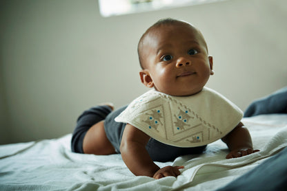 BIB/organic 5 mosaic turquoise法國摩洛哥風格天然華夫格布料有機棉