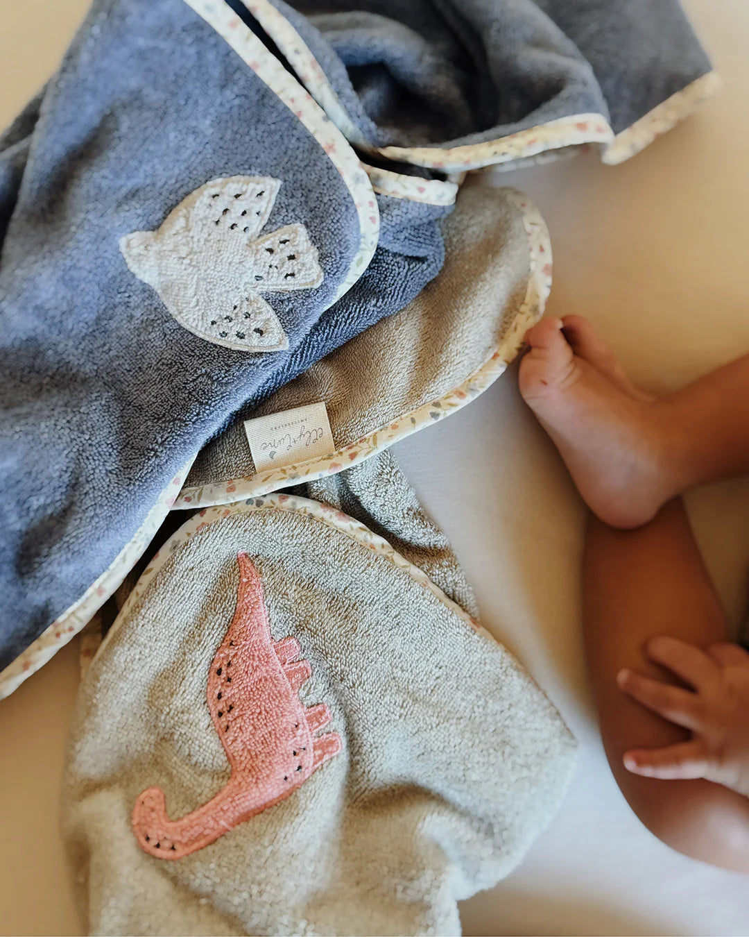 「🇨🇭Elly+lune」Luca Baby Towel Indigo-GOTS