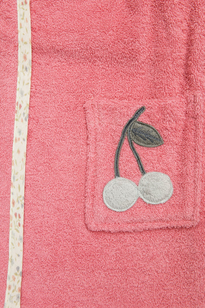 「🇨🇭Elly+lune」Mia Bathrobe Cherry-GOTS