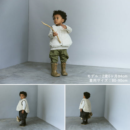 【2025AW】halb shaggy × ecru雙面背心毛絨外套vest