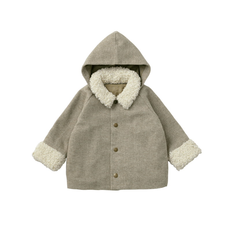alto 1 beige多功能保暖外套可拆卸帽子1.5～4y