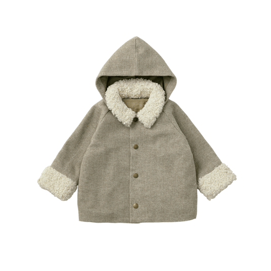 alto 1 beige多功能保暖外套可拆卸帽子1.5～4y