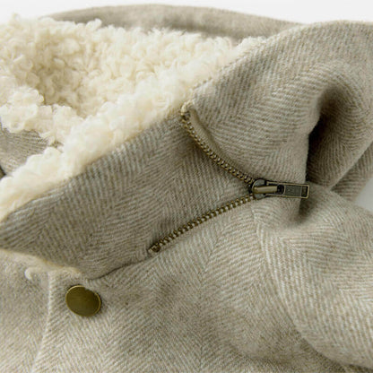 alto 1 beige多功能保暖外套可拆卸帽子1.5～4y