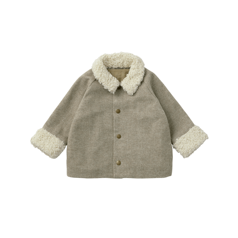 alto 1 beige多功能保暖外套可拆卸帽子1.5～4y