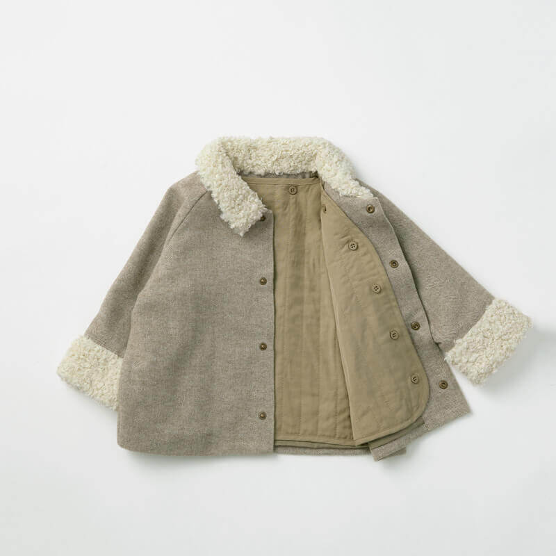 alto 1 beige多功能保暖外套可拆卸帽子1.5～4y