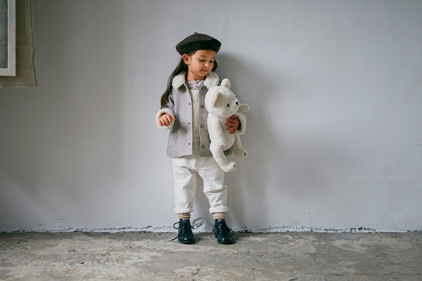 alto 1 beige多功能保暖外套可拆卸帽子1.5～4y