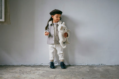 alto 1 beige多功能保暖外套可拆卸帽子1.5～4y