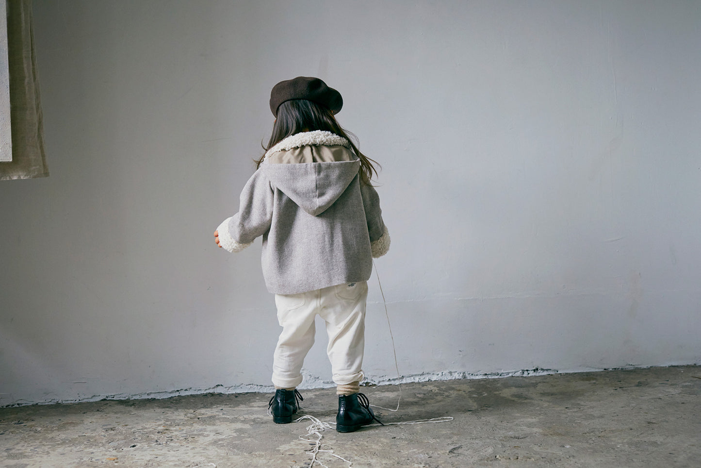 alto 1 beige多功能保暖外套可拆卸帽子1.5～4y