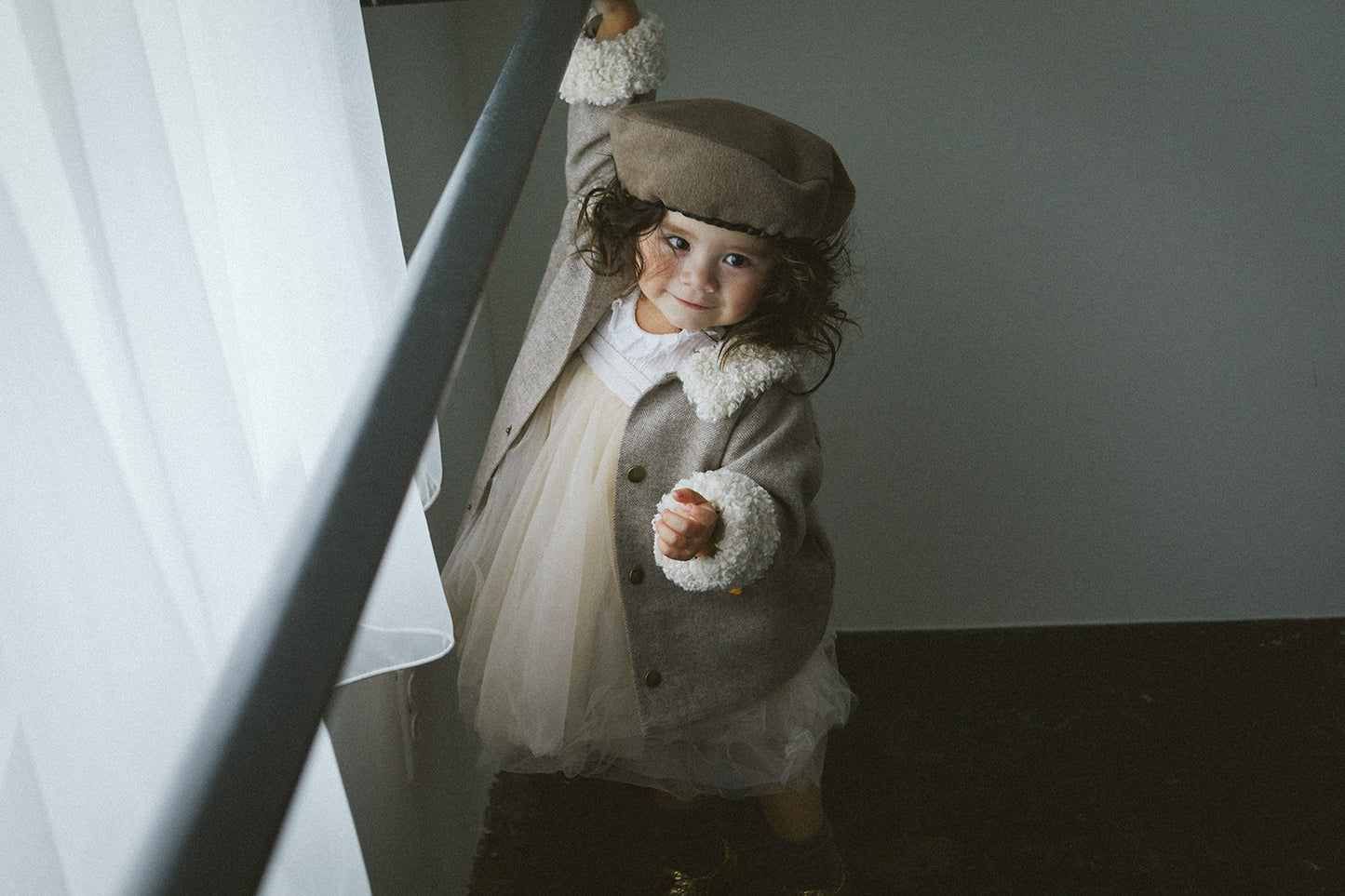 alto 1 beige多功能保暖外套可拆卸帽子1.5～4y