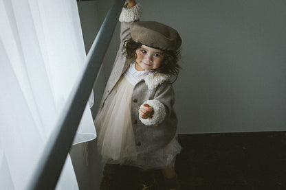 alto 1 beige多功能保暖外套可拆卸帽子1.5～4y