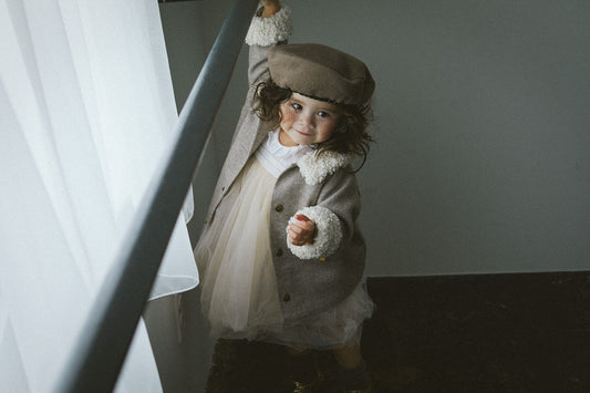 alto 1 beige多功能保暖外套可拆卸帽子1.5～4y