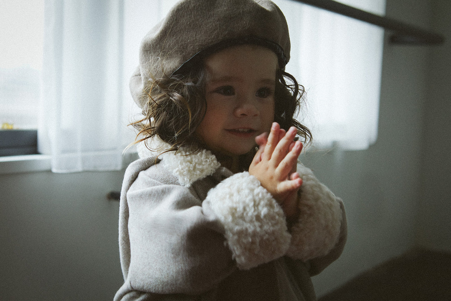 alto 1 beige多功能保暖外套可拆卸帽子1.5～4y