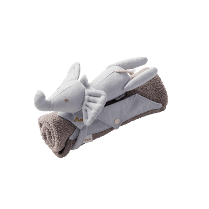 Multifunctional stuffed toy BFF 3 Eren phant大象小毯子附搖鈴多功能玩偶